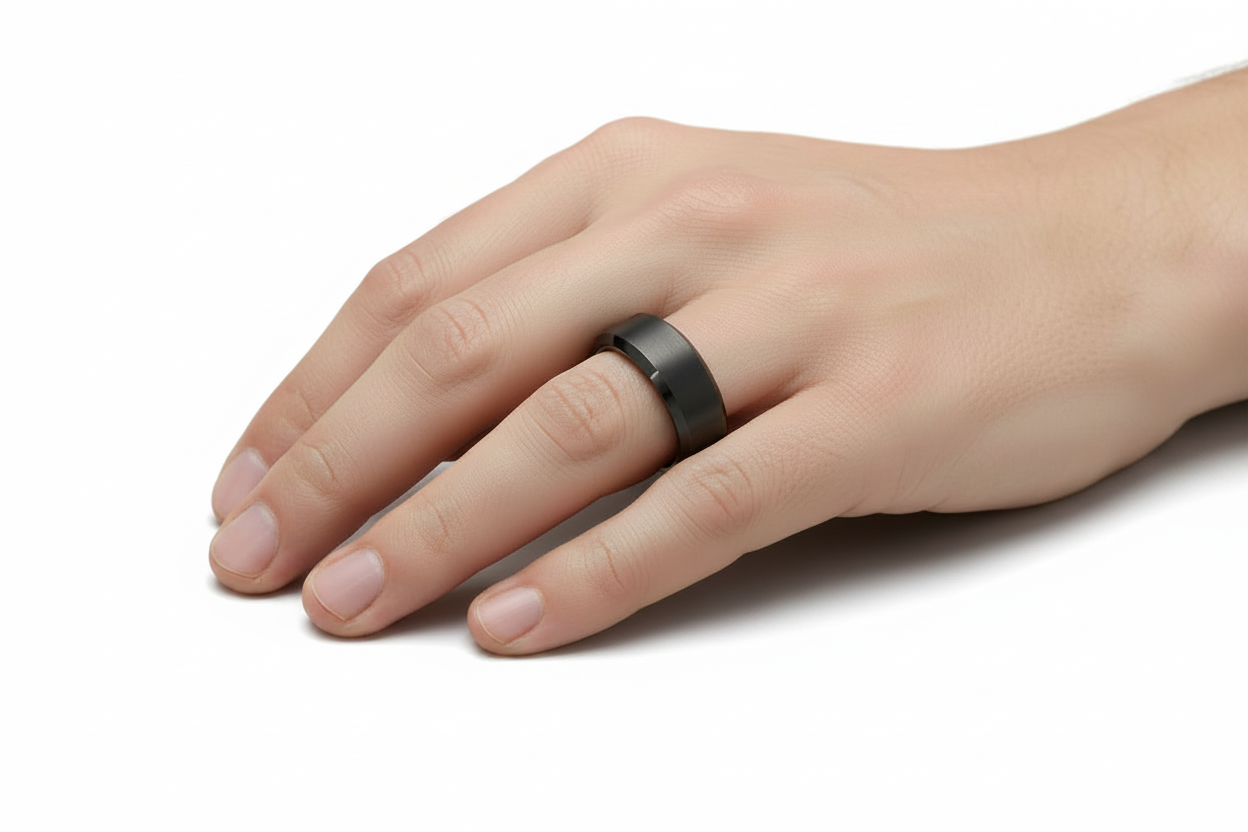 Men's Hand with Ring - More Hair