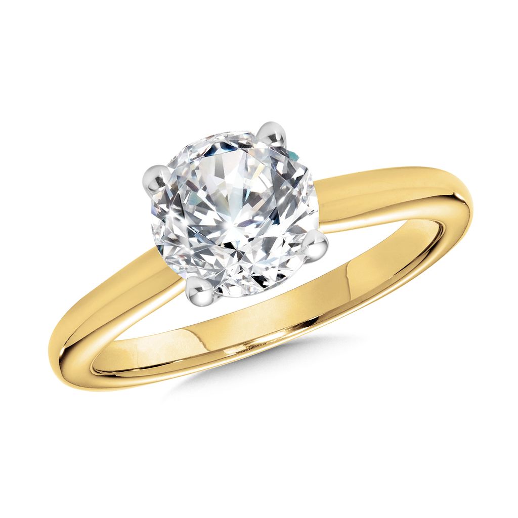 2.0ct Lab Diamond Round Solitaire Engagement Ring in 14KY