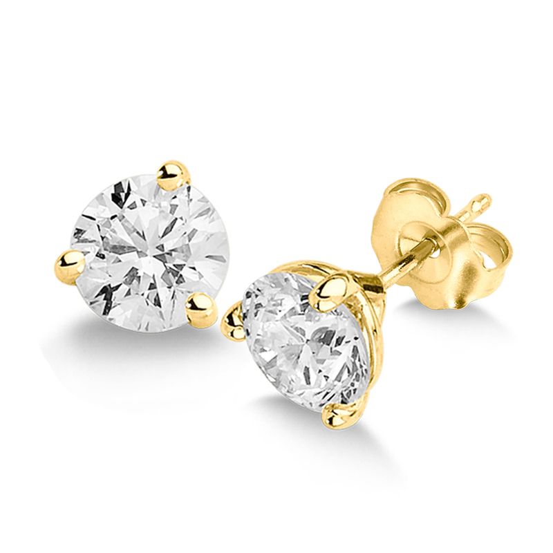 2.0 ct Round Martini Set Lab-Grown Diamond Studs in 14KY
