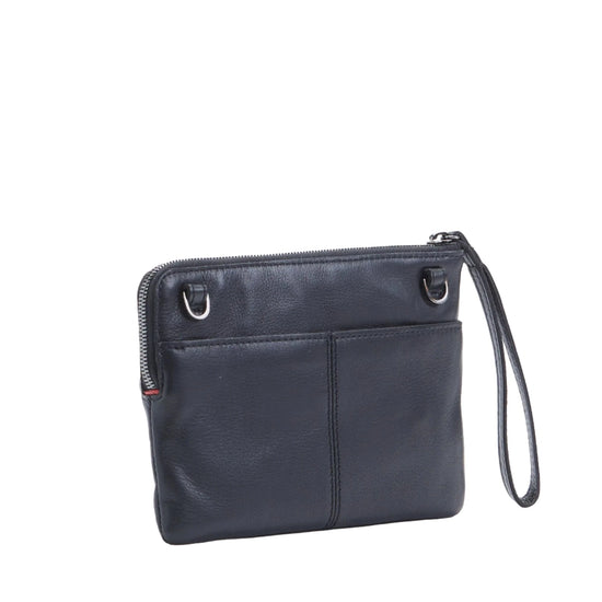 NASH SML Crossbody Clutch Wristlet in Black/Gunmetal