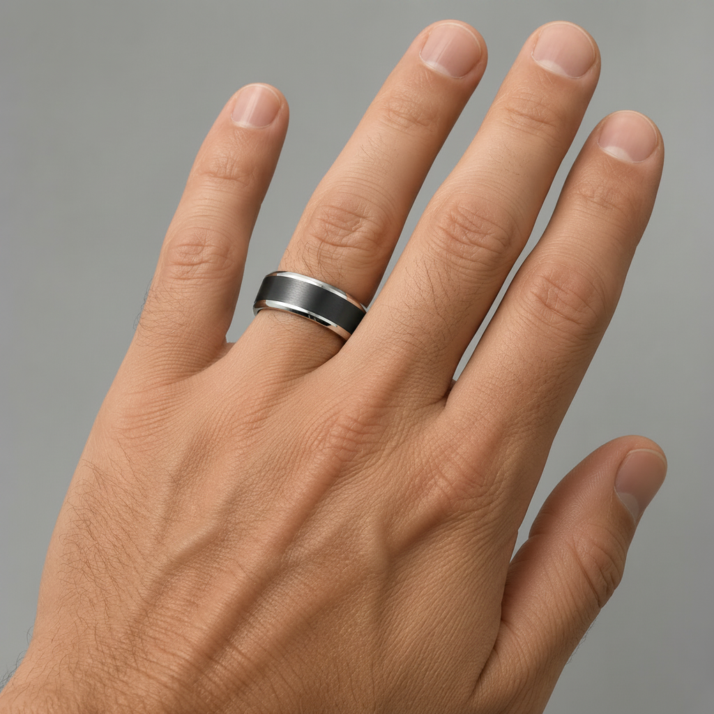 Original Hand with Silver-Edge Ring