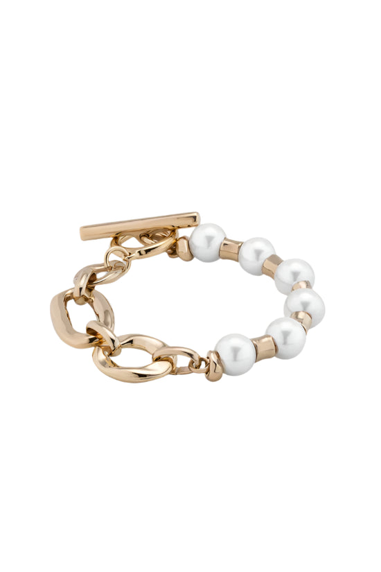 PEARL & MATCH Bracelet in Gold/White