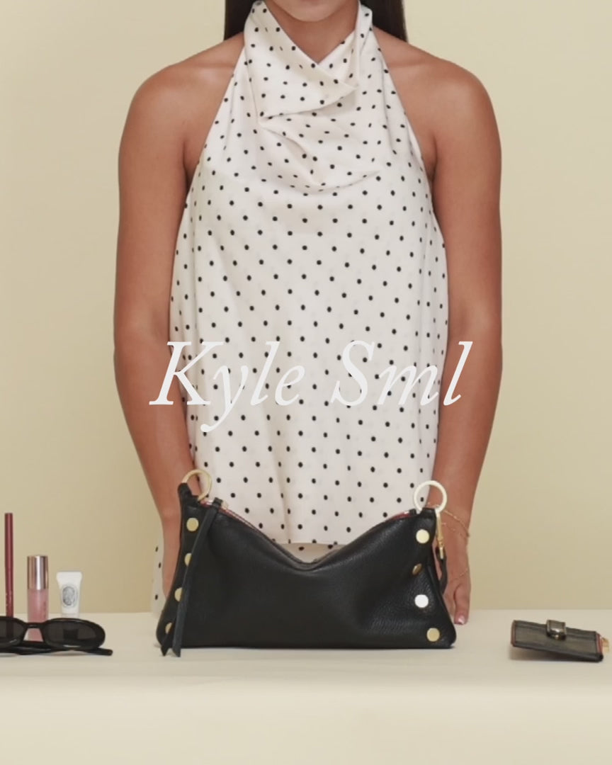 Load and play video in Gallery viewer, Kyle Sml Handbag in Tailored Tangerine/Silver
