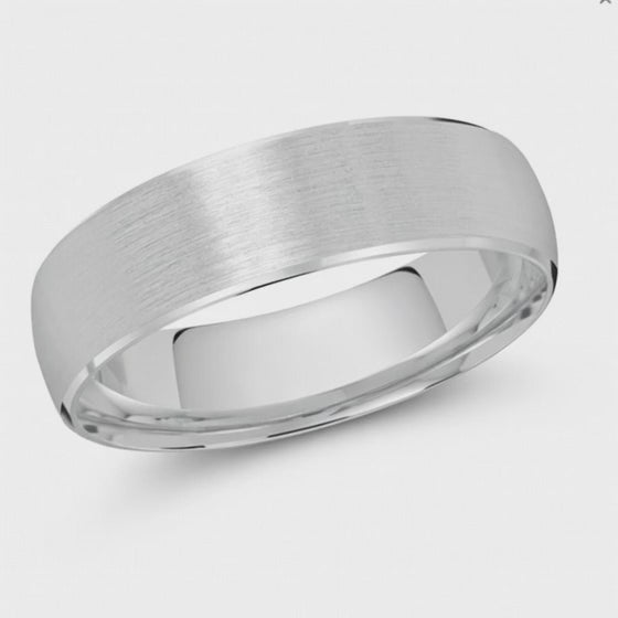 Load and play video in Gallery viewer, 6x1.4 mm Satin Finish Band in 14K White Gold
