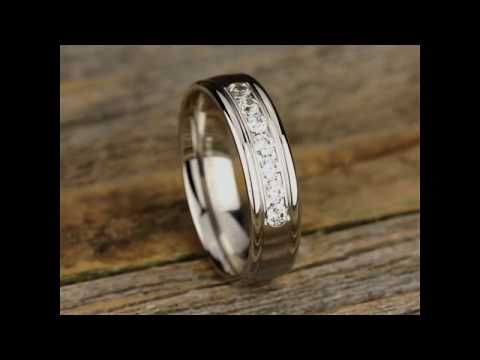 Load and play video in Gallery viewer, 6MM Roosevelt Channel-Set Diamond Band in 14K White Gold
