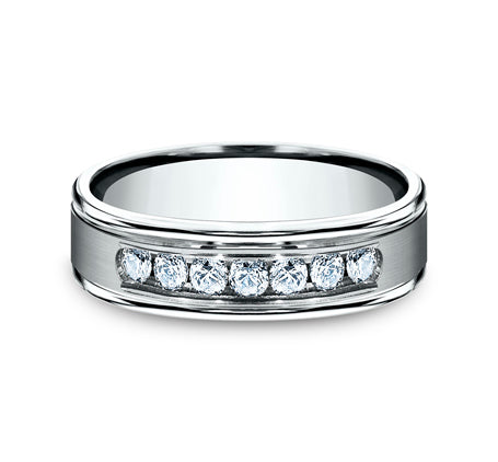6MM Roosevelt Channel-Set Diamond Band in 14K White Gold