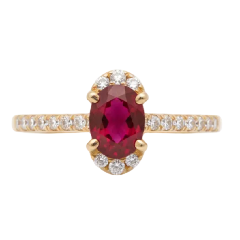 Ruby Ring Opaque Stone