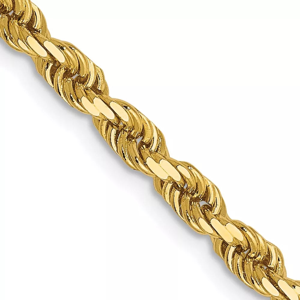 14KY 3MM ROPE CHAIN in various lengths