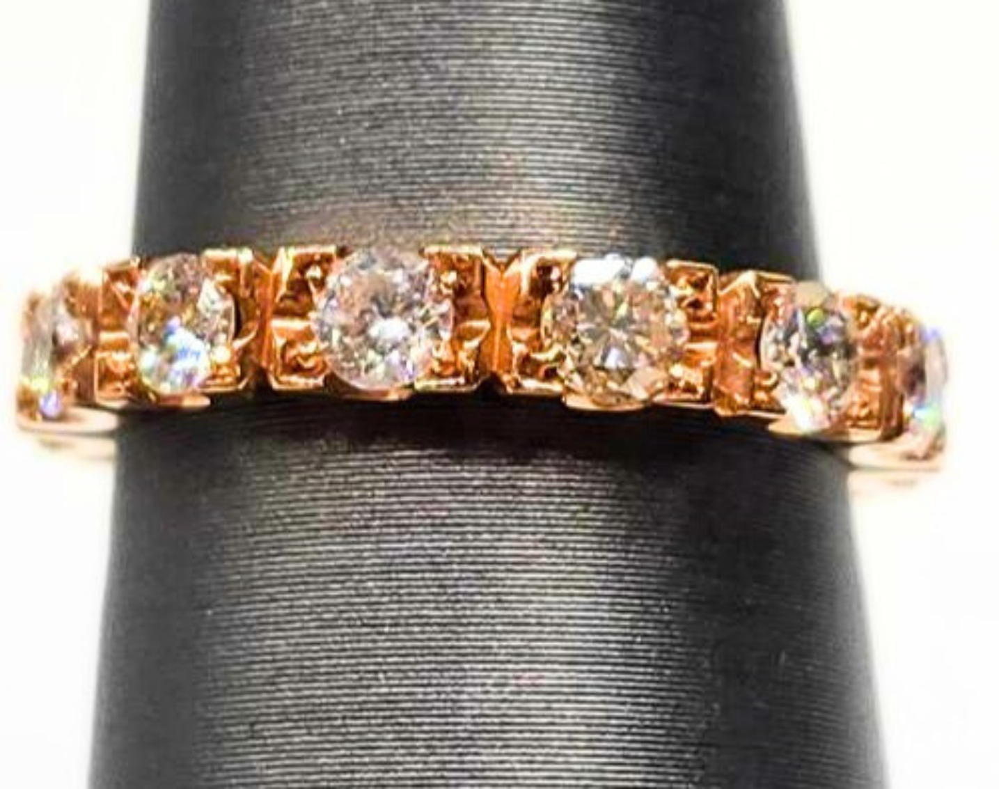 Custom Diamond Eternity Band – 14K Rose Gold, 1.60 CTW