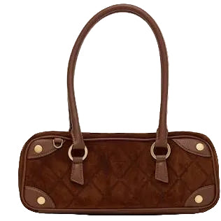 MEREDITH SML in Chocolate Diamond Suede/ Antique Gold