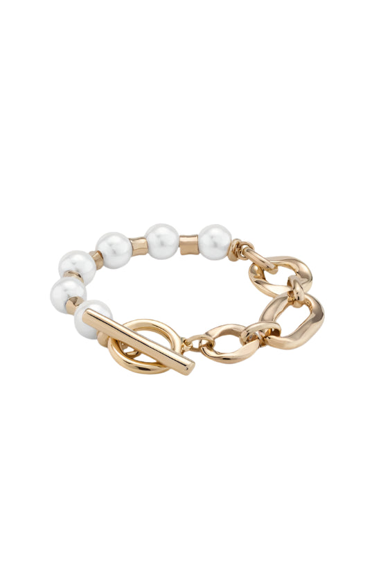 PEARL & MATCH Bracelet in Gold/White