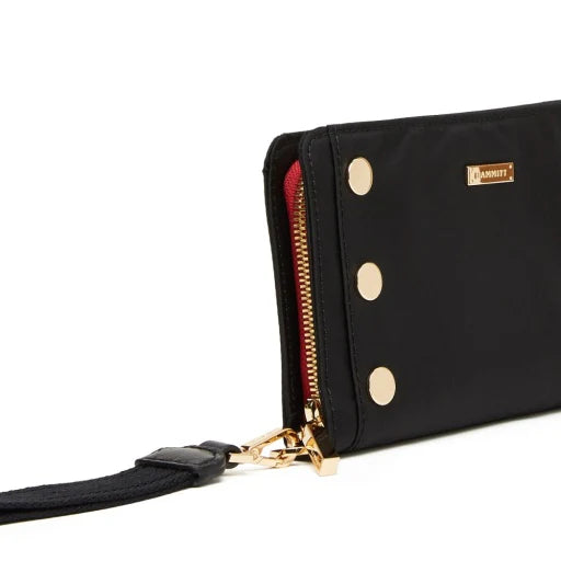 Bryant Wallet in Black Nylon/ Gold