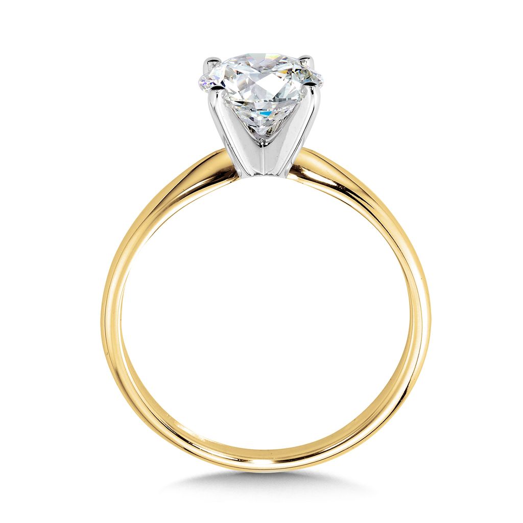 2.0ct Lab Diamond Round Solitaire Engagement Ring in 14KY