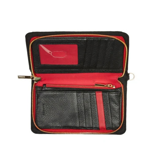 Bryant Wallet in Black Nylon/ Gold