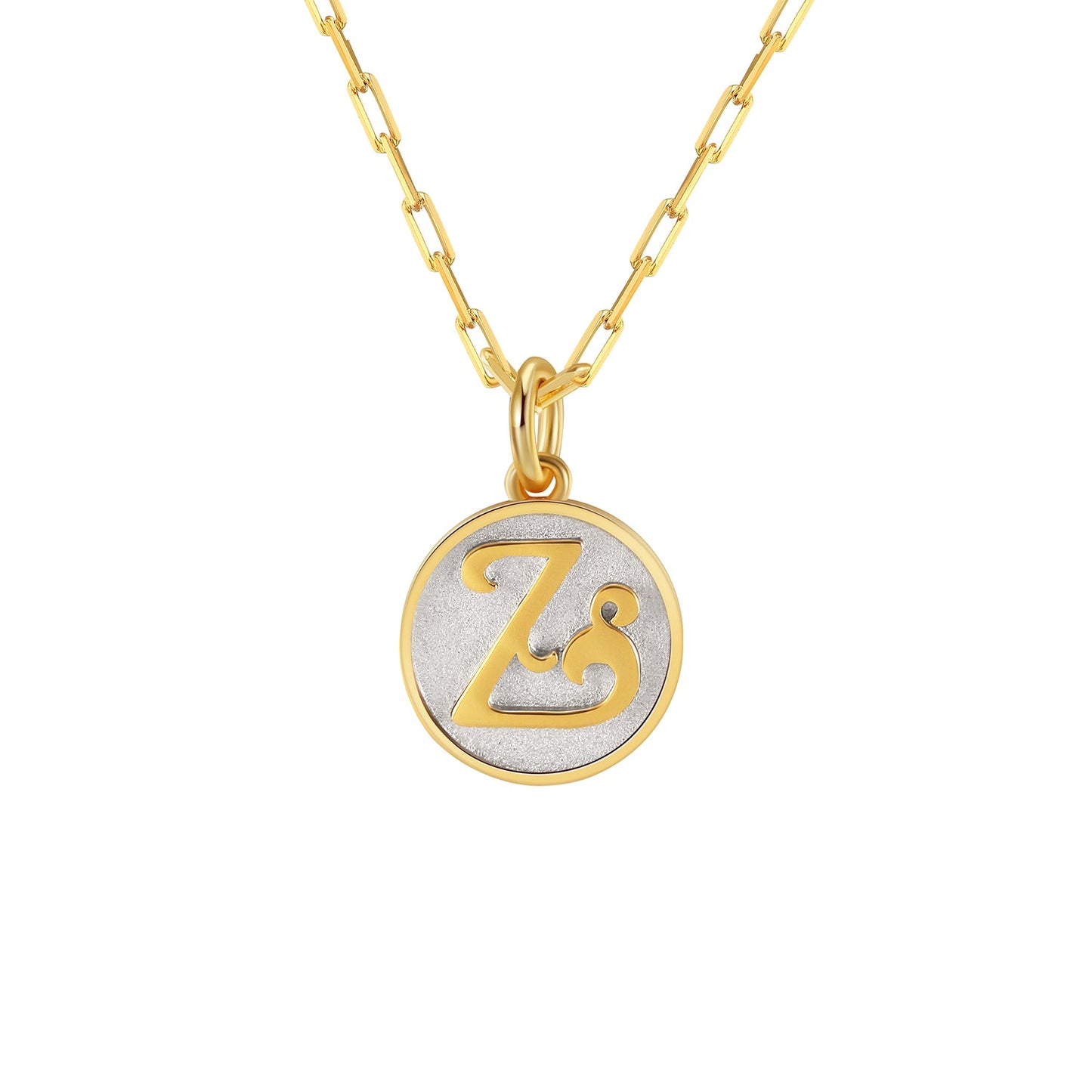 Saints Dainty Fancy Z Initial Pendant Necklace