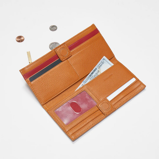 Load image into Gallery viewer, 110 NORTH Bifold Wallet in Nectar Tan/ Gold
