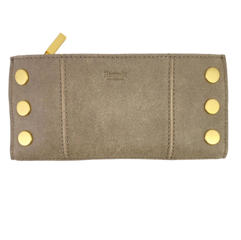 110 NORTH Bifold Wallet in Pewter/ Gold