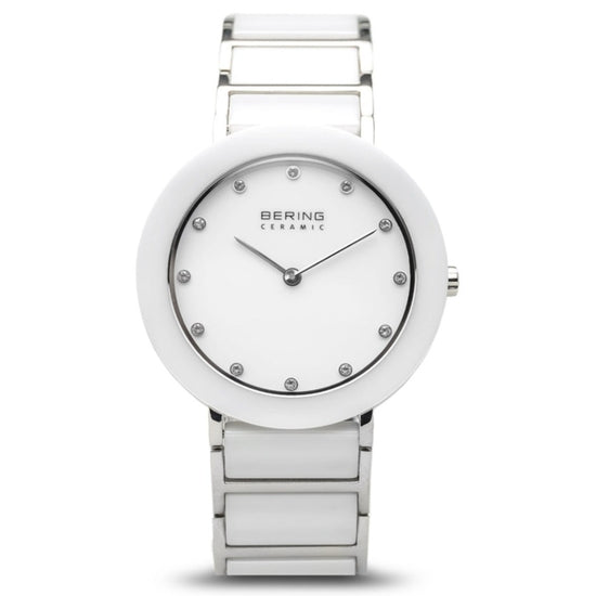Load image into Gallery viewer, Ladies Ceramic Watch in White/ Silver

