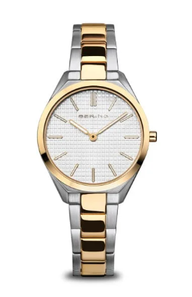 Ladies Ultra Slim Two-Tone Stainless Steel Watch