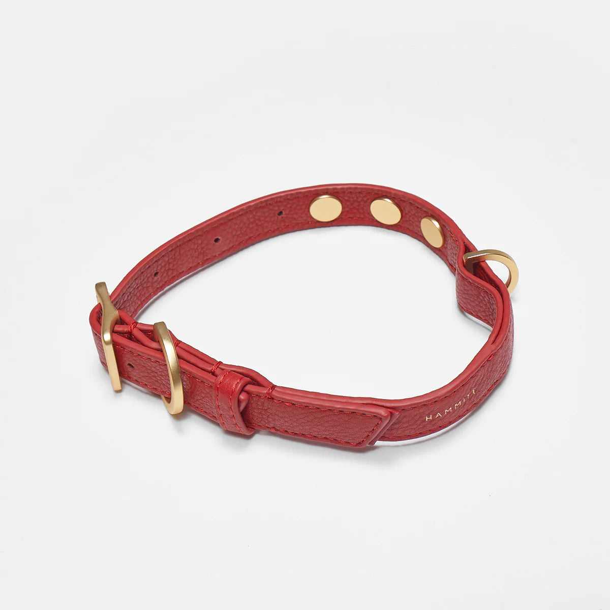 CAM Dog Collar in Winter Cherry/ Gold