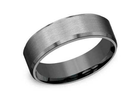 Load image into Gallery viewer, Benchmark 7mm Darkened Tantalum Comfort Fit Wedding Band with Satin Finish
