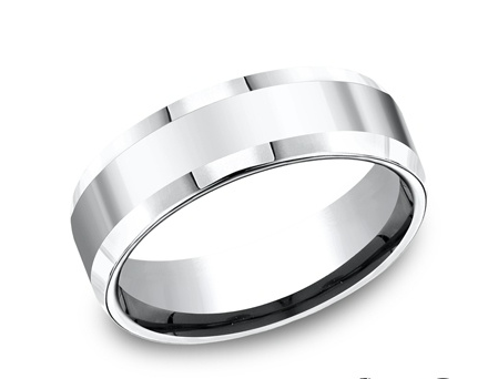 Load image into Gallery viewer, 7mm Cobalt Chrome Comfort Fit Wedding Band w/ Beveled Edge
