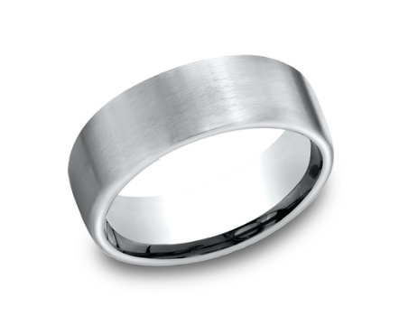 Load image into Gallery viewer, 7.5mm Cobalt Comfort Fit Wedding Band with Satin Finish
