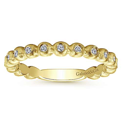 Load image into Gallery viewer, Gabriel &amp;amp; Co Stackable Brushed Metal Diamond Ring
