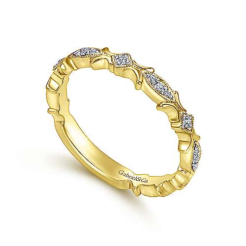 Gabriel & Co 14k Yellow Gold Geometric Stackable Ring