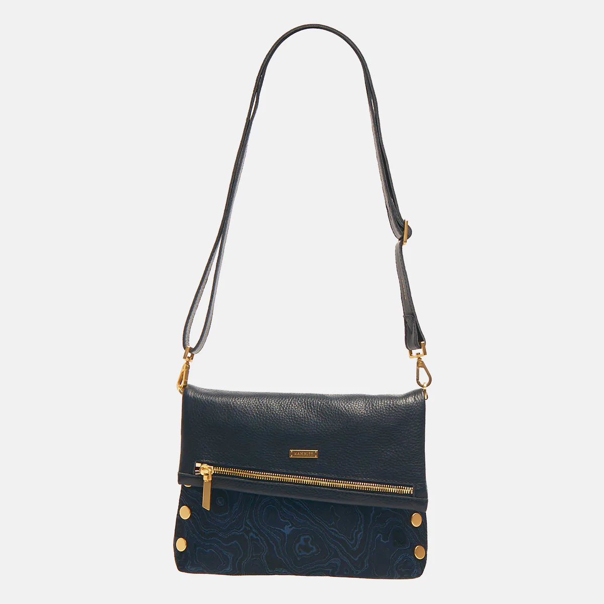 VIP MED Crossbody Clutch in Satin Tides/Gold