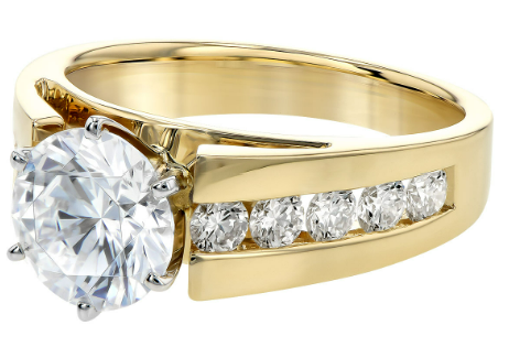 Cathedral channel set engagement ring online