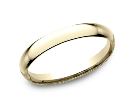 2.5mm Dome Comfort Fit Wedding Band in 14K Gold