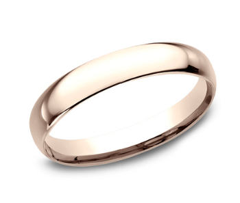 Benchmark 3mm 14k Gold Regular Dome Comfort Fit Wedding Band with Polished Finish