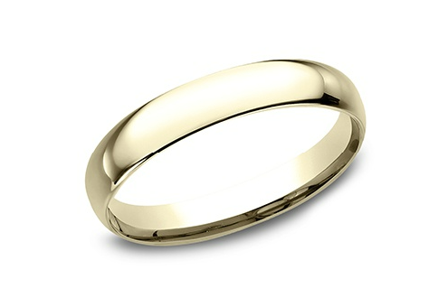 Benchmark 3mm 14k Gold Regular Dome Comfort Fit Wedding Band with Polished Finish