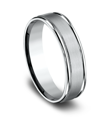Load image into Gallery viewer, 6mm Tungsten Comfort Fit Wedding Band w/ Satin Center &amp;amp; Round Edges
