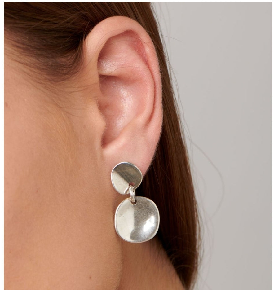 Scales Circle Drop Earrings