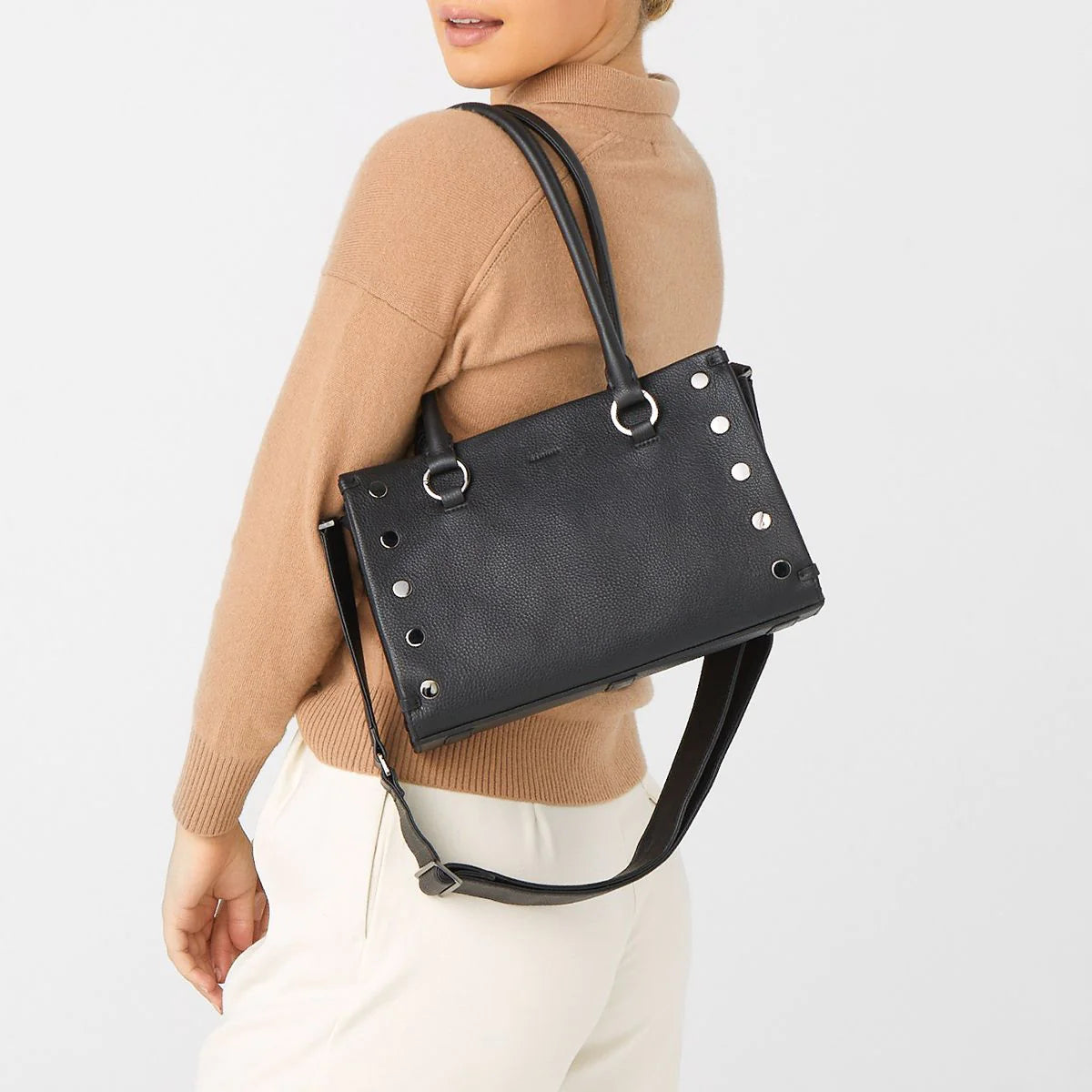 ALLEN MED Shoulder Bag in Black/ Gunmetal