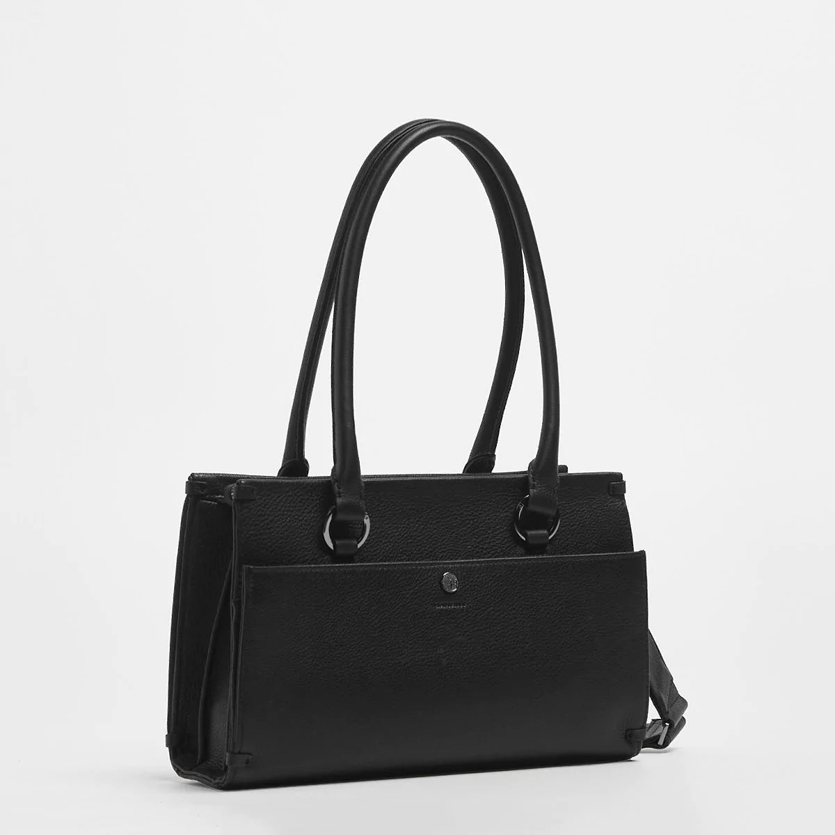ALLEN MED Shoulder Bag in Black/ Gunmetal